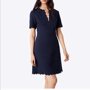 Tory Burch Bailey textured navy dress size 8